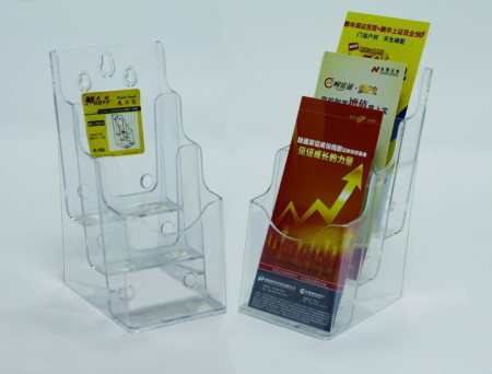 Comunicare si prezentare - Display plastic pentru brosuri, de birou/perete, 3 x 1/3A4, KEJEA - transparent