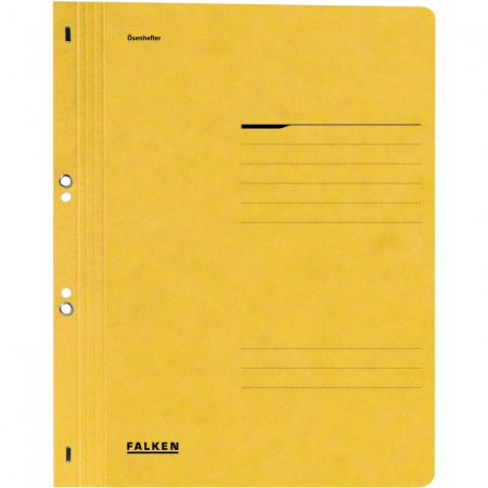 Organizare si arhivare - Dosar cu gauri 1/1 Lux Falken, carton, 250 g/mp, galben