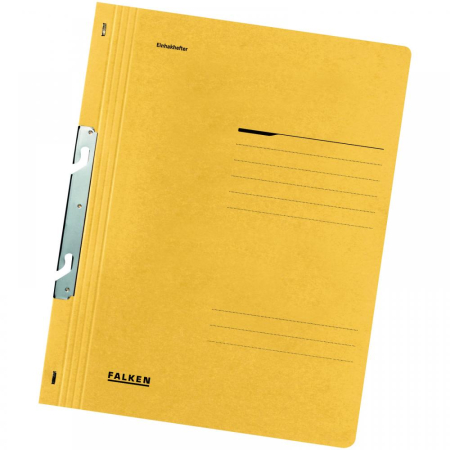 Organizare si arhivare - Dosar de incopciat 1/1 Lux Falken, carton, 250 g/mp, galben