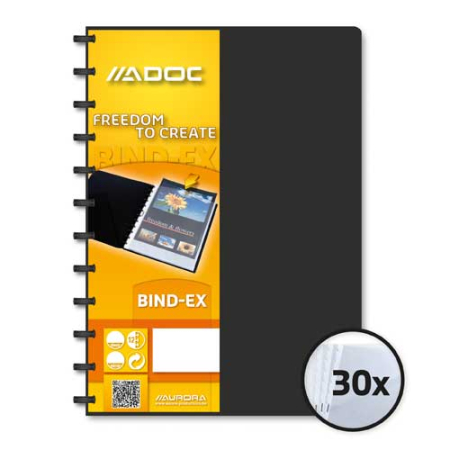 Organizare si arhivare - Dosar de prezentare cu 30 folii AURORA Adoc - coperta neagra