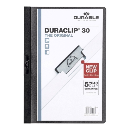 Organizare si arhivare - Dosar de prezentare Durable Duraclip, 30 coli, negru