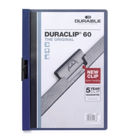Organizare si arhivare - Dosar de prezentare Durable Duraclip, 60 coli, albastru inchis