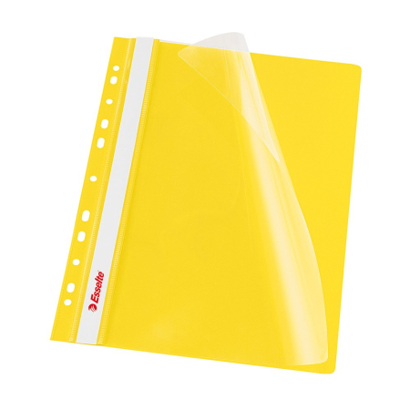 Organizare si arhivare - Dosar PP cu multiperforatii Esselte VIVIDA, A4, galben, 10 buc/set