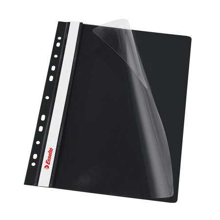 Organizare si arhivare - Dosar PP cu multiperforatii Esselte VIVIDA, A4, negru, 10 buc/set