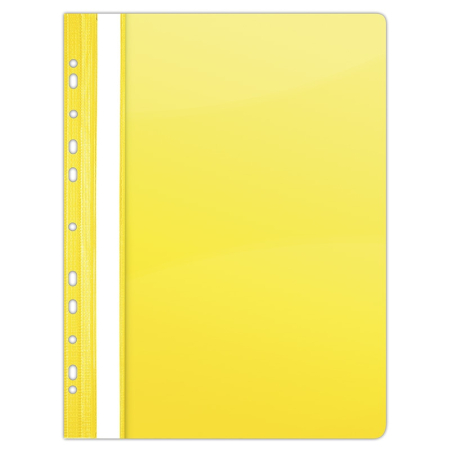 Dosare din plastic - Dosar plastic PVC, cu sina si multiperforatii, 10 buc/set, DONAU - galben