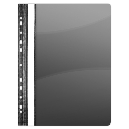 Organizare si arhivare - Dosar plastic PVC, cu sina si multiperforatii, 10 buc/set, DONAU - negru