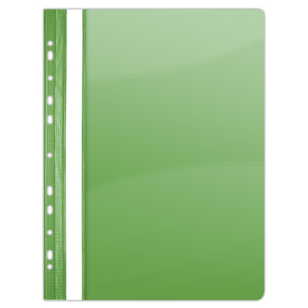Organizare si arhivare - Dosar plastic PVC, cu sina si multiperforatii, 10 buc/set, DONAU - verde