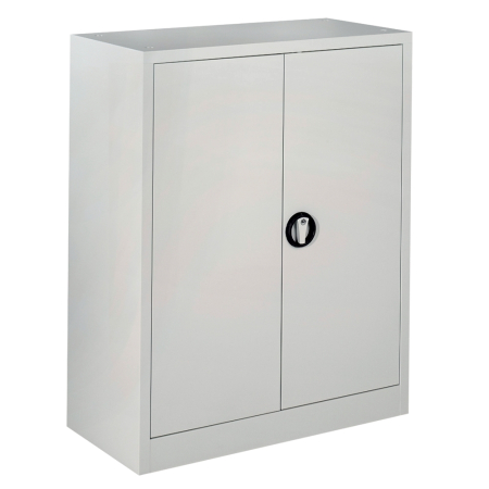 Mobilier si accesorii birou - Dulap metalic Ceha, gri, 92x42x120 cm, 2 usi batante si 2 polite