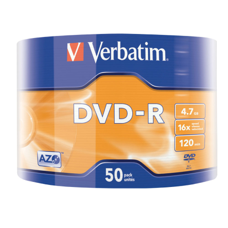 DVD-uri - DVD-R Verbatim, 16x, 4.7 GB, 50 bucati/shrink