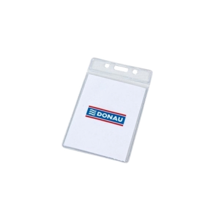 Comunicare si prezentare - Ecuson vertical Donau, transparent, 68 x 108 mm