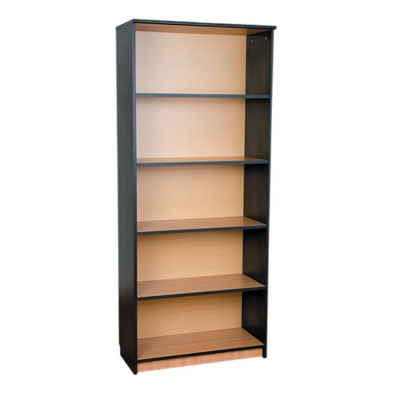 Mobilier si accesorii birou - Etajera inalta Office Line, PAL, stejar/negru