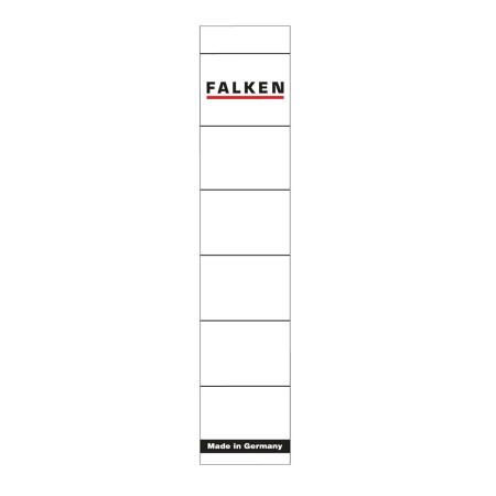 Organizare si arhivare - Etichete Falken autoadezive, pentru bibliorafturi,  36 x 190 mm, alb
