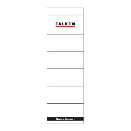 Organizare si arhivare - Etichete Falken autoadezive, pentru bibliorafturi,  60 x 190 mm, alb