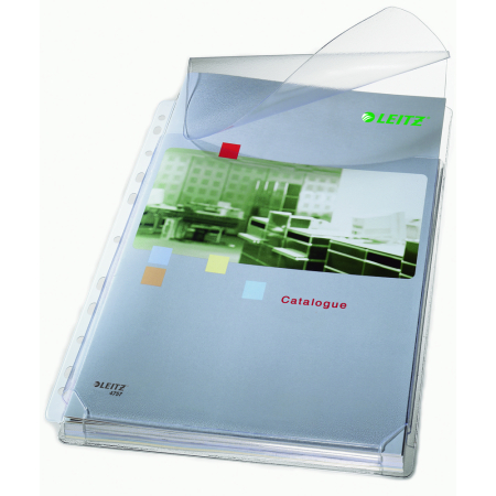 File de protectie  - File de protectie Leitz Jumbo cu clapa, grosime 170 microni, 5 bucati/set