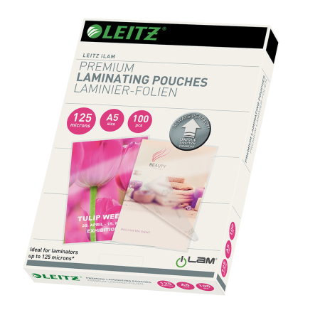 Accesorii indosariere si laminare - Folie Leitz UDT pentru laminare la cald, A5, 125 microni