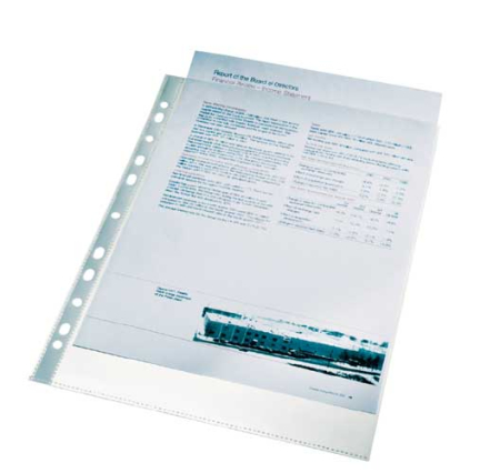 File de protectie  - Folie protectie pentru documente,  75 microni, 100folii/set, ESSELTE - cristal