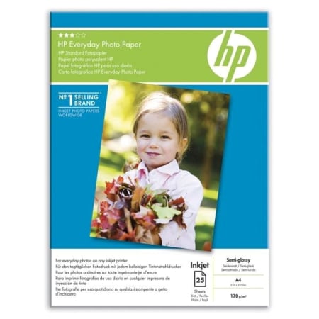 Articole din hartie - Hartie foto HP Q5451A Semi-glossy, A4, 175 g/mp