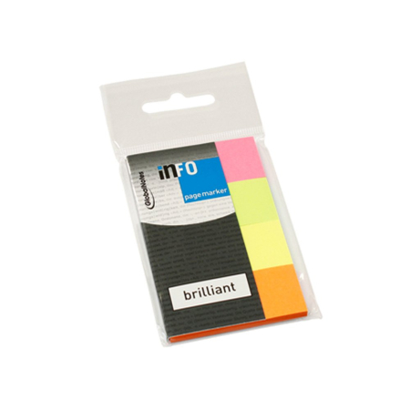 Organizare si arhivare - Index A-series, autoadeziv, hartie,  20 x 50 mm, 4 culori/set, 40 file/culoare