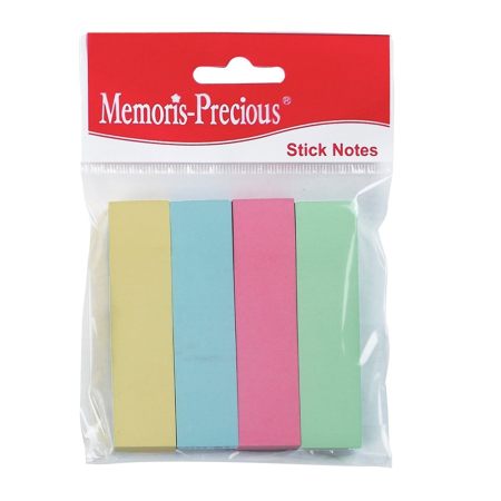 Organizare si arhivare - Index Memoris - Precious, autoadeziv, hartie,  19 x 76 mm, 4 culori/set, 100 file/culoare