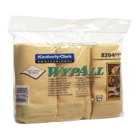 Lavete - Laveta microfibra Kimberly-Clark Wypall, galbena, 6 bucati/set