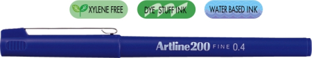 Instrumente de scris si corectura - Liner ARTLINE 200, varf fetru 0.4mm - albastru