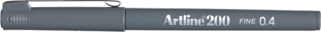 Instrumente de scris si corectura - Liner ARTLINE 200, varf fetru 0.4mm - gri