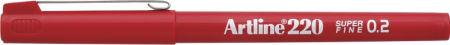 Instrumente de scris si corectura - Liner ARTLINE 220, varf fetru 0.2mm - rosu