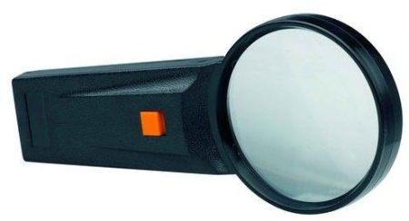 Accesorii pentru birou - Lupa D75mm, cu lumina, 4x, ALCO - forma rotunda