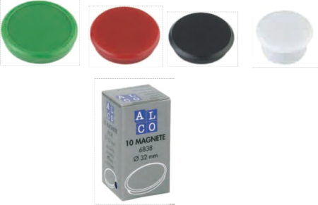 Comunicare si prezentare - Magneti 24mm, 10/cutie, ALCO - albastru