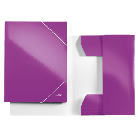 Organizare si arhivare - Mapa carton cu elastic LEITZ Wow - mov metalizat