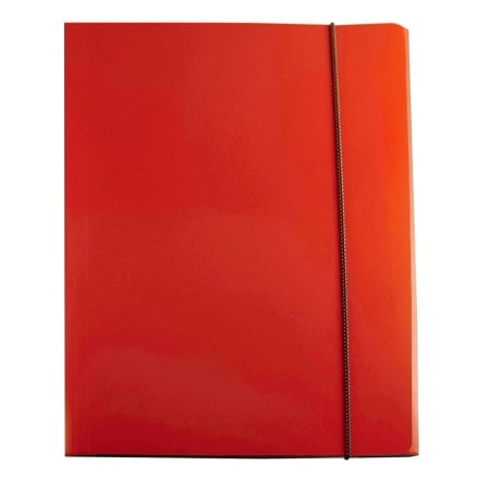 Organizare si arhivare - Mapa documente Ecomax, inchidere cu elastic, carton plastifiat, rosu