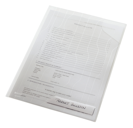 Organizare si arhivare - Mapa cu eticheta, 5 buc/set, LEITZ Combi File - transparent