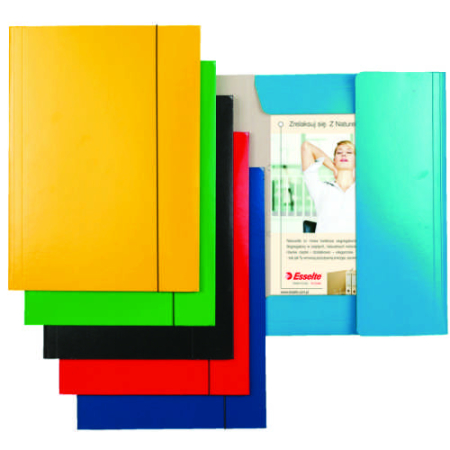 Organizare si arhivare - Mapa din carton plastifiat cu elastic, ESSELTE Economy - galben
