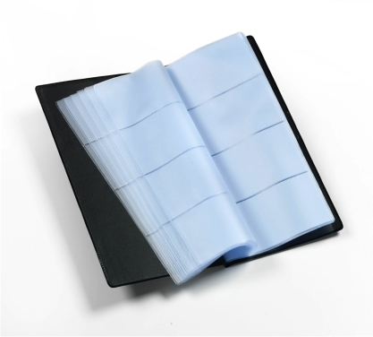 Organizare si arhivare - Mapa pentru 96 carti vizita, ARTIGLIO - negru