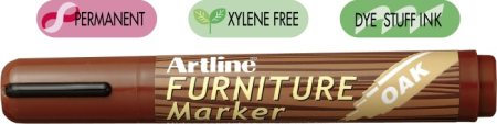 Instrumente de scris si corectura - Marker ARTLINE 95, pentru mobilier din lemn (retusuri), corp plastic, varf tesit 2.0-5.0mm - stejar