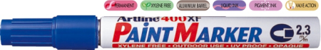 Instrumente de scris si corectura - Marker cu vopsea ARTLINE 400XF, corp metalic, varf rotund 2.3mm - albastru