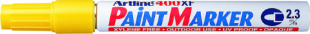 Instrumente de scris si corectura - Marker cu vopsea ARTLINE 400XF, corp metalic, varf rotund 2.3mm - galben