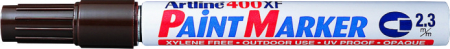 Instrumente de scris si corectura - Marker cu vopsea ARTLINE 400XF, corp metalic, varf rotund 2.3mm - maro