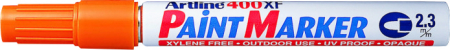 Instrumente de scris si corectura - Marker cu vopsea ARTLINE 400XF, corp metalic, varf rotund 2.3mm - portocaliu