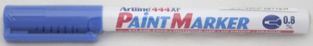 Instrumente de scris si corectura - Marker cu vopsea ARTLINE 444XF, corp metalic, varf rotund 0.8mm - albastru