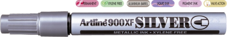 Instrumente de scris si corectura - Marker cu vopsea ARTLINE 900XF, corp metalic, varf rotund 2.3mm - argintiu