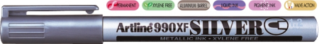 Instrumente de scris si corectura - Marker cu vopsea ARTLINE 990XF, corp metalic, varf rotund 1.2mm - argintiu