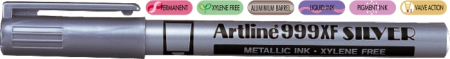 Instrumente de scris si corectura - Marker cu vopsea ARTLINE 999XF, corp metalic, varf rotund 0.8mm - argintiu