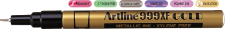 Instrumente de scris si corectura - Marker cu vopsea ARTLINE 999XF, corp metalic, varf rotund 0.8mm - auriu