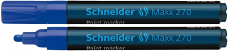 Instrumente de scris si corectura - Marker cu vopsea SCHNEIDER Maxx 270, varf rotund 1-3mm - albastru