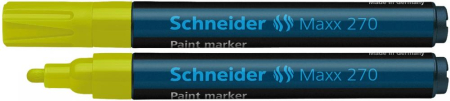 Instrumente de scris si corectura - Marker cu vopsea SCHNEIDER Maxx 270, varf rotund 1-3mm - galben