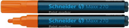 Instrumente de scris si corectura - Marker cu vopsea SCHNEIDER Maxx 270, varf rotund 1-3mm - orange
