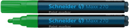 Instrumente de scris si corectura - Marker cu vopsea SCHNEIDER Maxx 270, varf rotund 1-3mm - verde