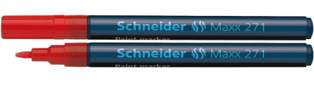 Instrumente de scris si corectura - Marker cu vopsea SCHNEIDER Maxx 271, varf rotund 1-2mm - rosu
