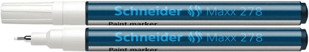 Instrumente de scris si corectura - Marker cu vopsea SCHNEIDER Maxx 278, varf rotund 0.8mm - alb